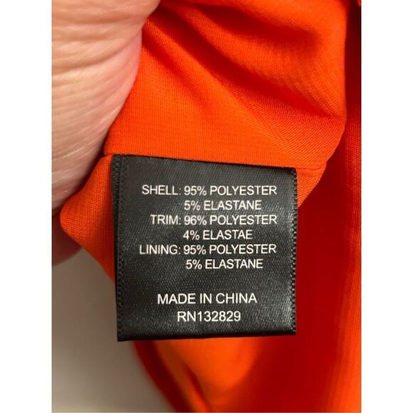 Revolve NBD Jasper Dress size S One Shoulder Sash Tie Belt Formal Wedding Orange - Picture 8 of 14